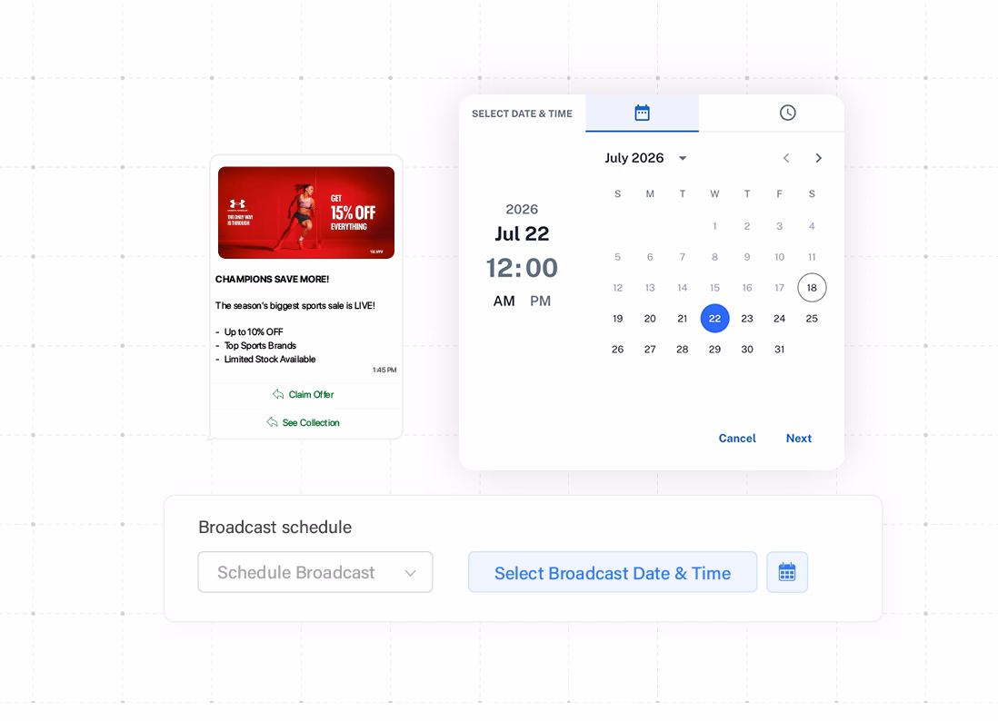 Schedule WhatsApp Broadcasts